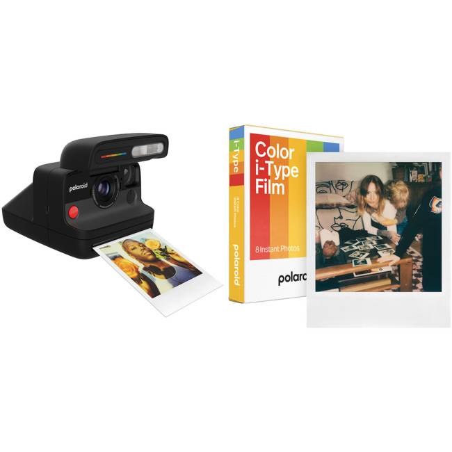 Polaroid Flip Black + Color Film Bundle (8 foto incluse)