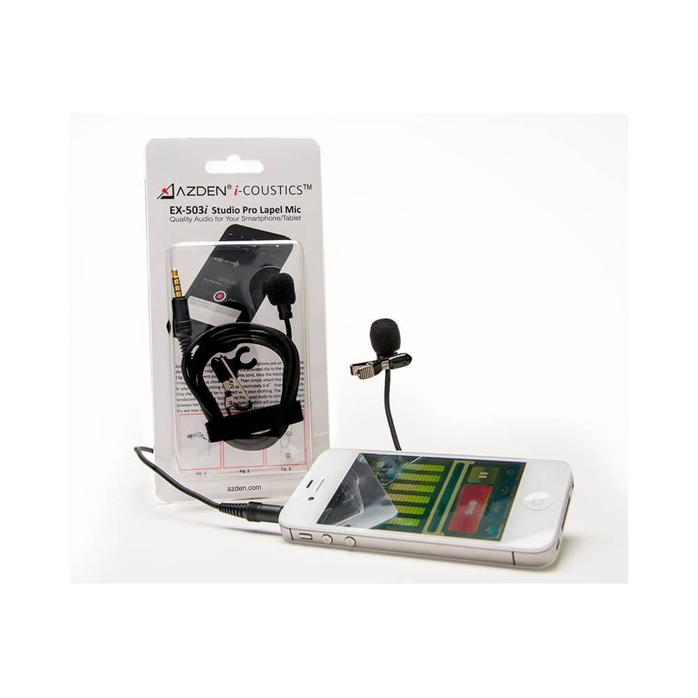 Azden EX503i Microfono Studio Pro Lapel Mic Garanzia FOWA