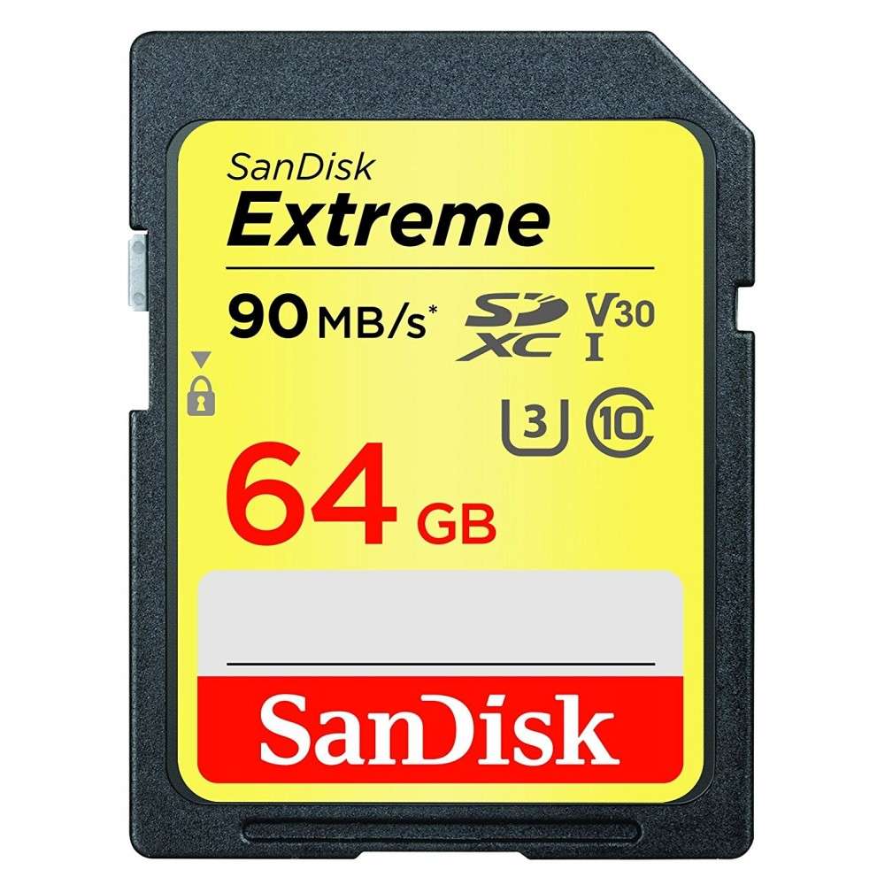 SanDisk SDHC 64GB 4K UHS-I EXTREME V30 600X U3 90 MB/s CLASSE 10 