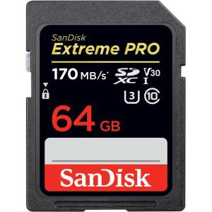 SanDisk Extreme PRO SDXC 64 GB UHS-I 170Mb/s 4K
