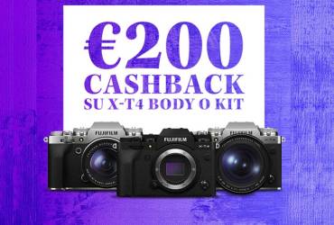 CASHBACK | Fino a 200 euro di rimborso su X-T4 Body o Kit!